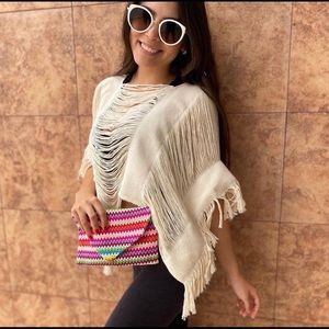 Handmade Mexican boho beach cover up blouse